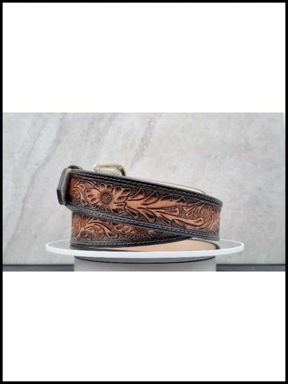 Full Grain Leather Western Belt 1.5
